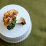 chili roasted cauliflower with cilantro dressing