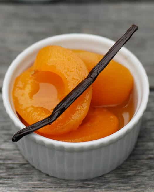 poached apricots glamour shot