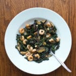 Maine Shrimp with Kale and Shiitakes