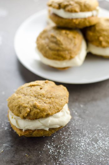 Pumpkin Whoopie Pies with Cream Cheese Filling