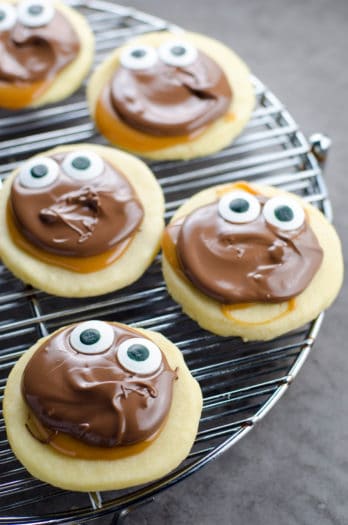 Homemade Twix Cookies with Googly Eyes