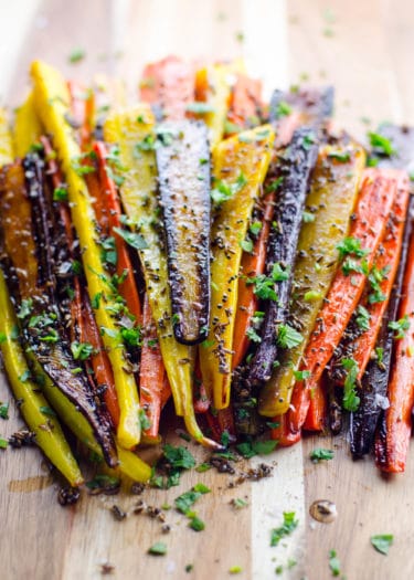 Rainbow Roasted Carrots Recipe with Mustard and Cumin Seeds