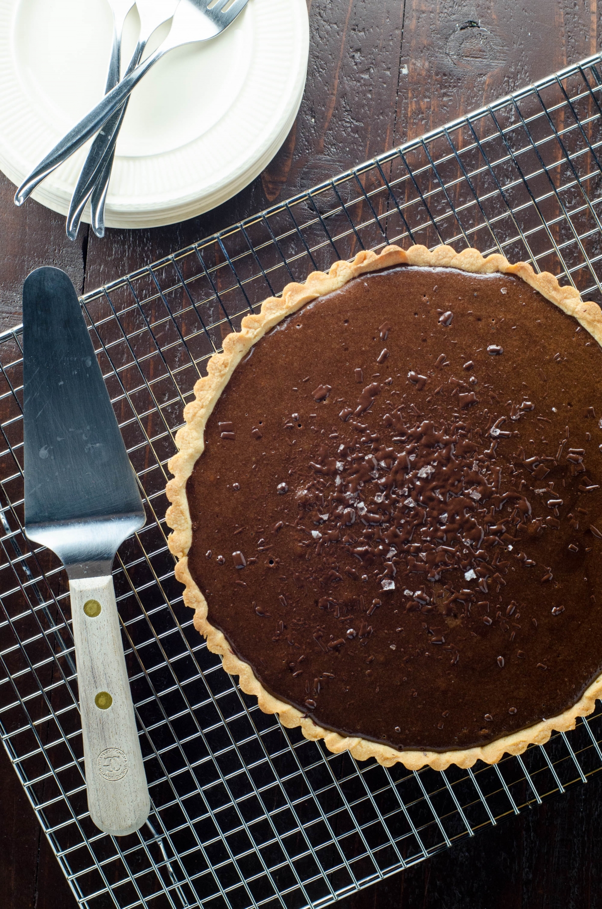 Bittersweet Chocolate Tart with Shortbread Crust Umami Girl