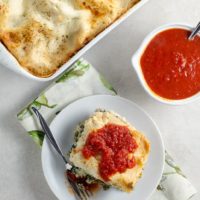 Spinach Lasagna with Portobellos and Bechamel Sauce 780 | Umami Girl