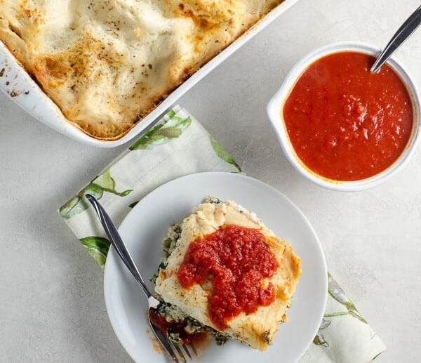 Spinach Lasagna with Portobellos and Bechamel Sauce 780 | Umami Girl