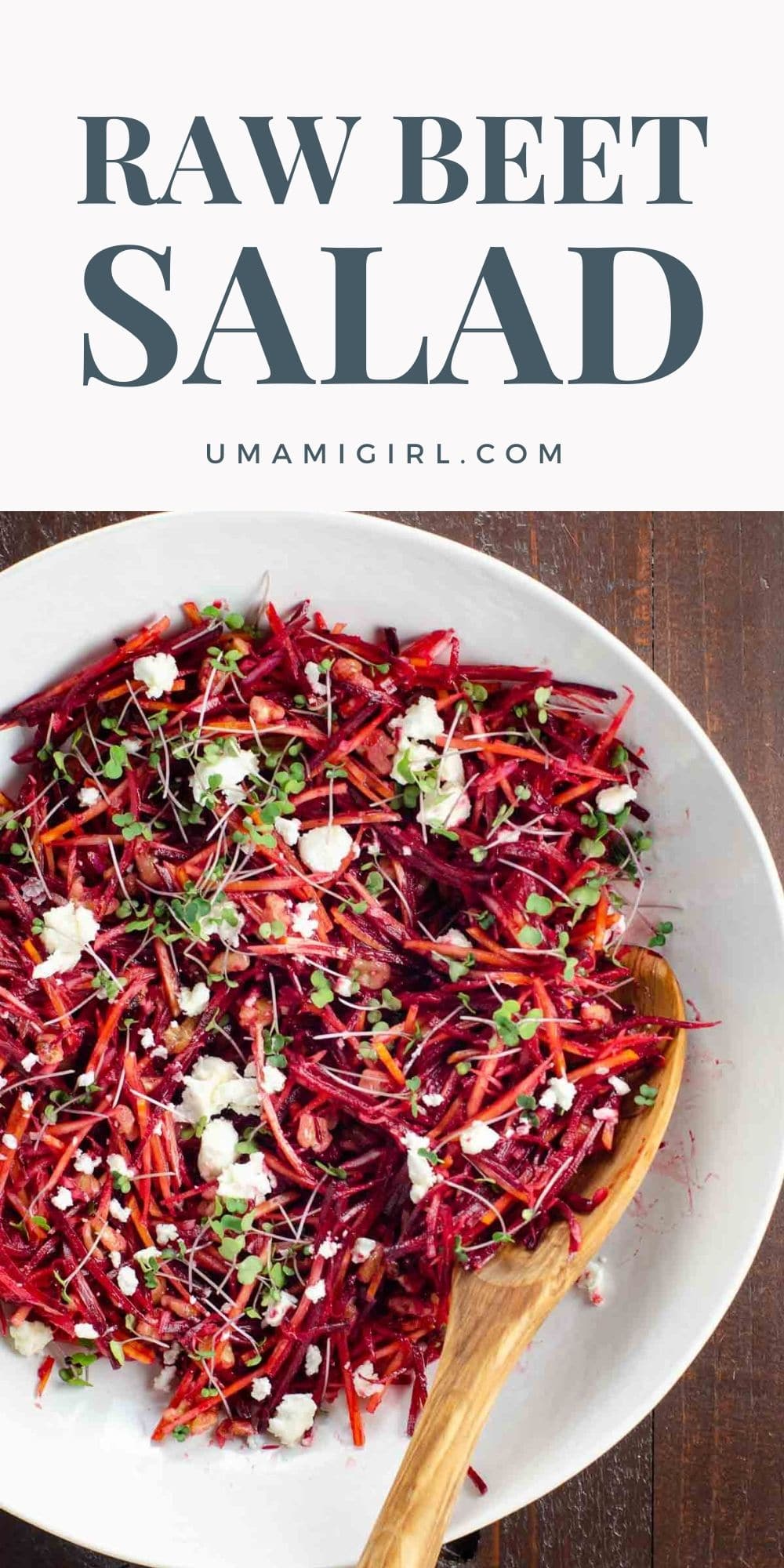 Raw Beet Salad with Walnuts and Goat Cheese Umami Girl
