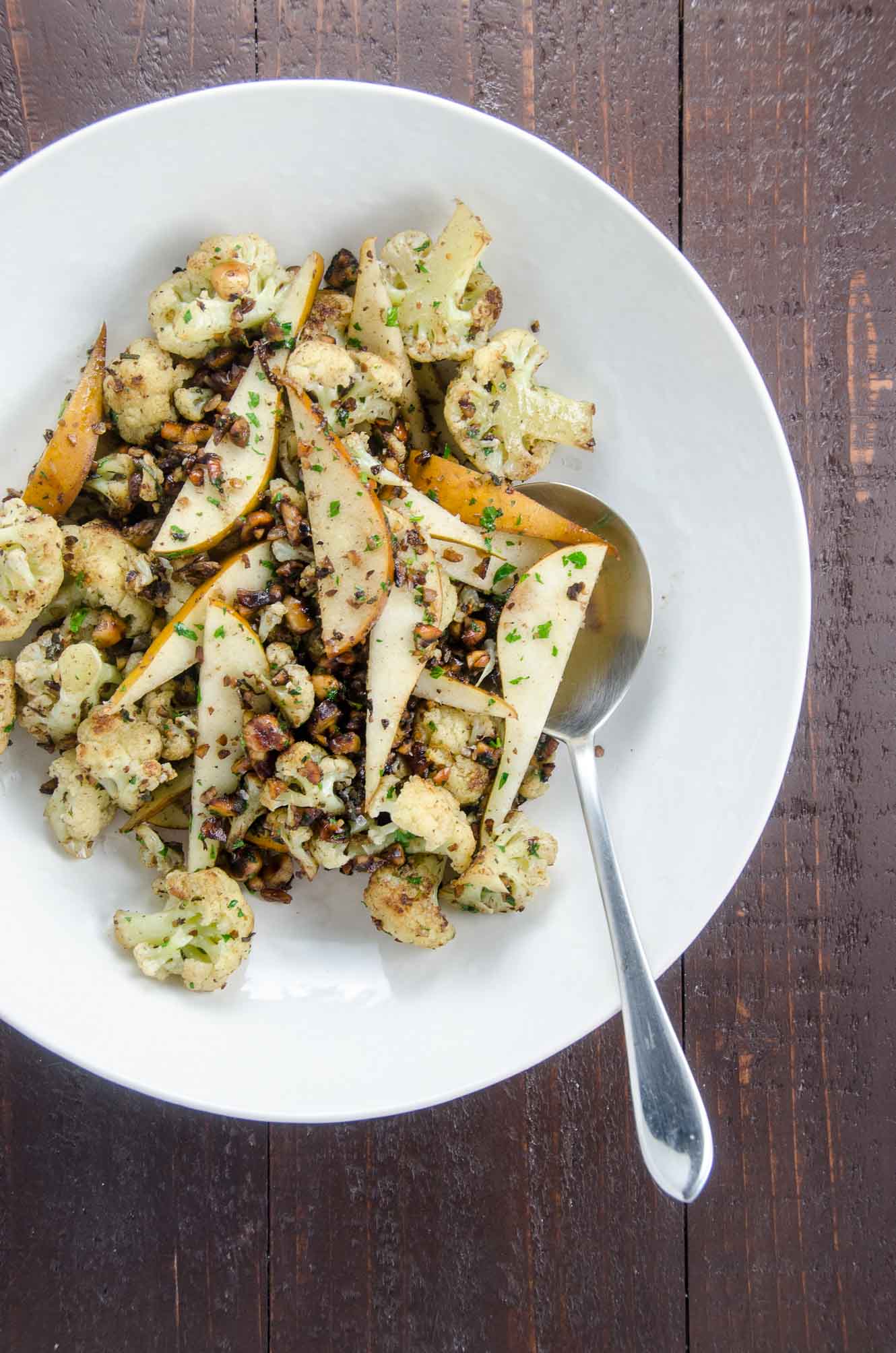 Andrew Carmellini's Cauliflower Brown Butter Hazelnuts Sage Pear  for Top 10 Thanksgiving Sides