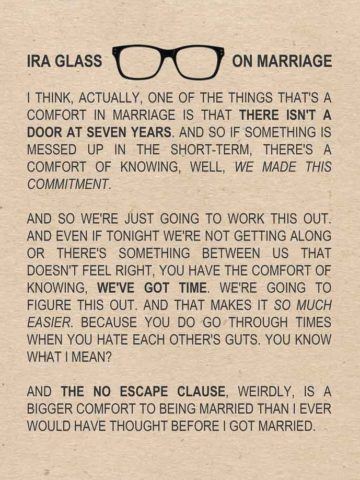 Ira Glass on Marriage 780 | Umami Girl
