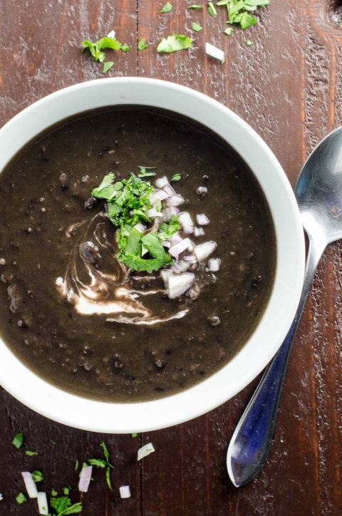 Simple Vegan Black Bean Soup Recipe | Umami Girl