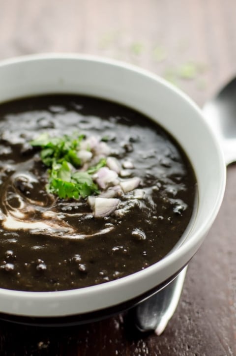 Simple Vegan Black Bean Soup Recipe | Umami Girl
