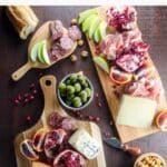 a beautiful meat and cheese platter (charcuterie board)