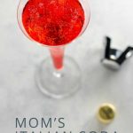 Mom's Italian Soda Campari Prosecco Cocktail _ Umami Girl PIN