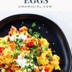 Peppers and Onions Scrambled Eggs Recipe Pin 3 _ Umami Girl