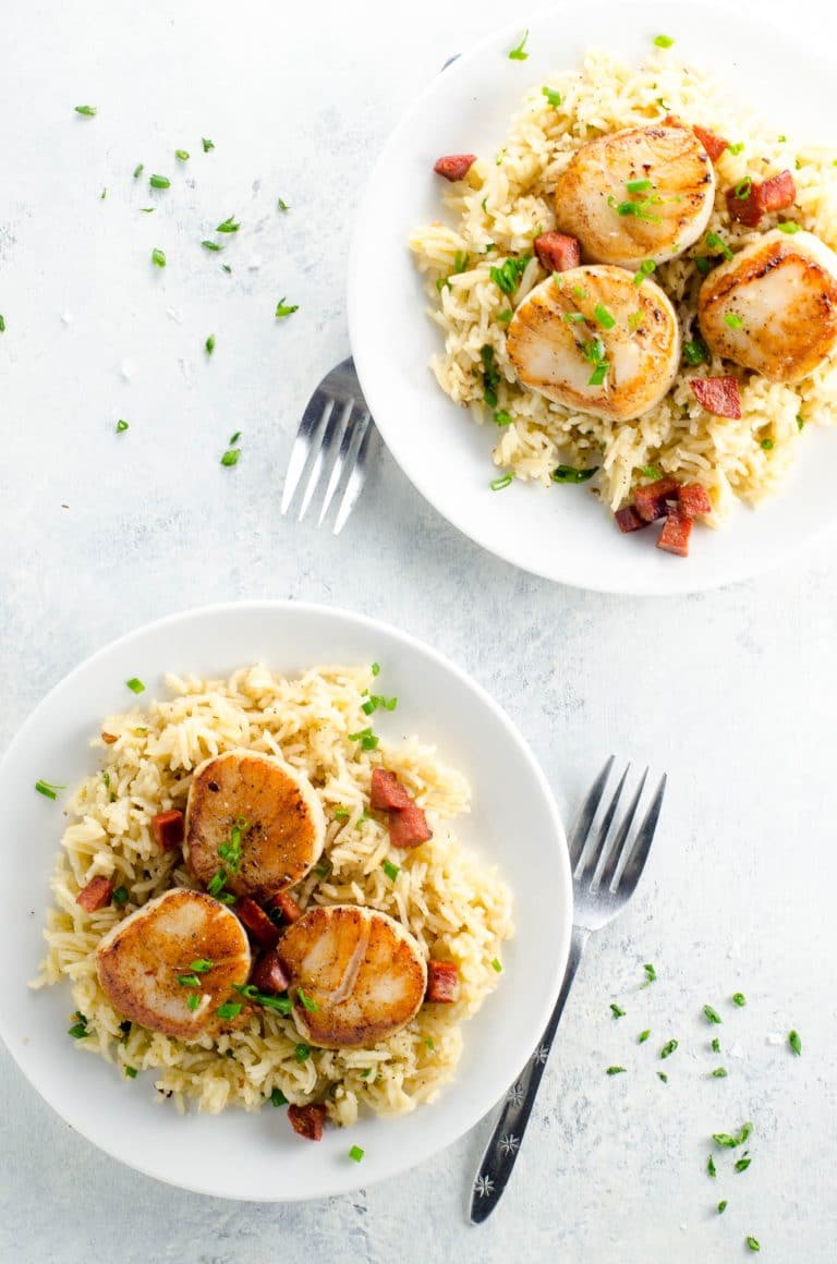 Pan Seared Scallops with Chorizo Umami Girl