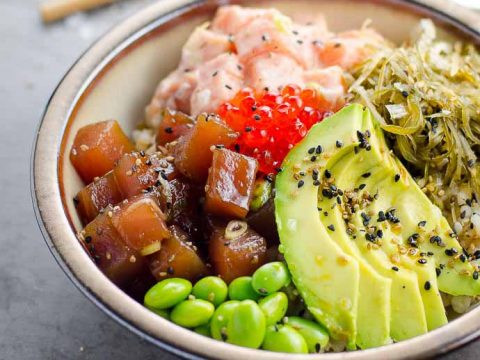 Ahi Tuna Poke Bowl Recipe Spicy Salmon 780 | Umami Girl