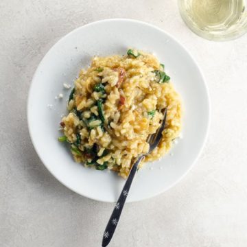 Caramelized Onion, Spinach and Bacon Risotto 780 | Umami Girl-2