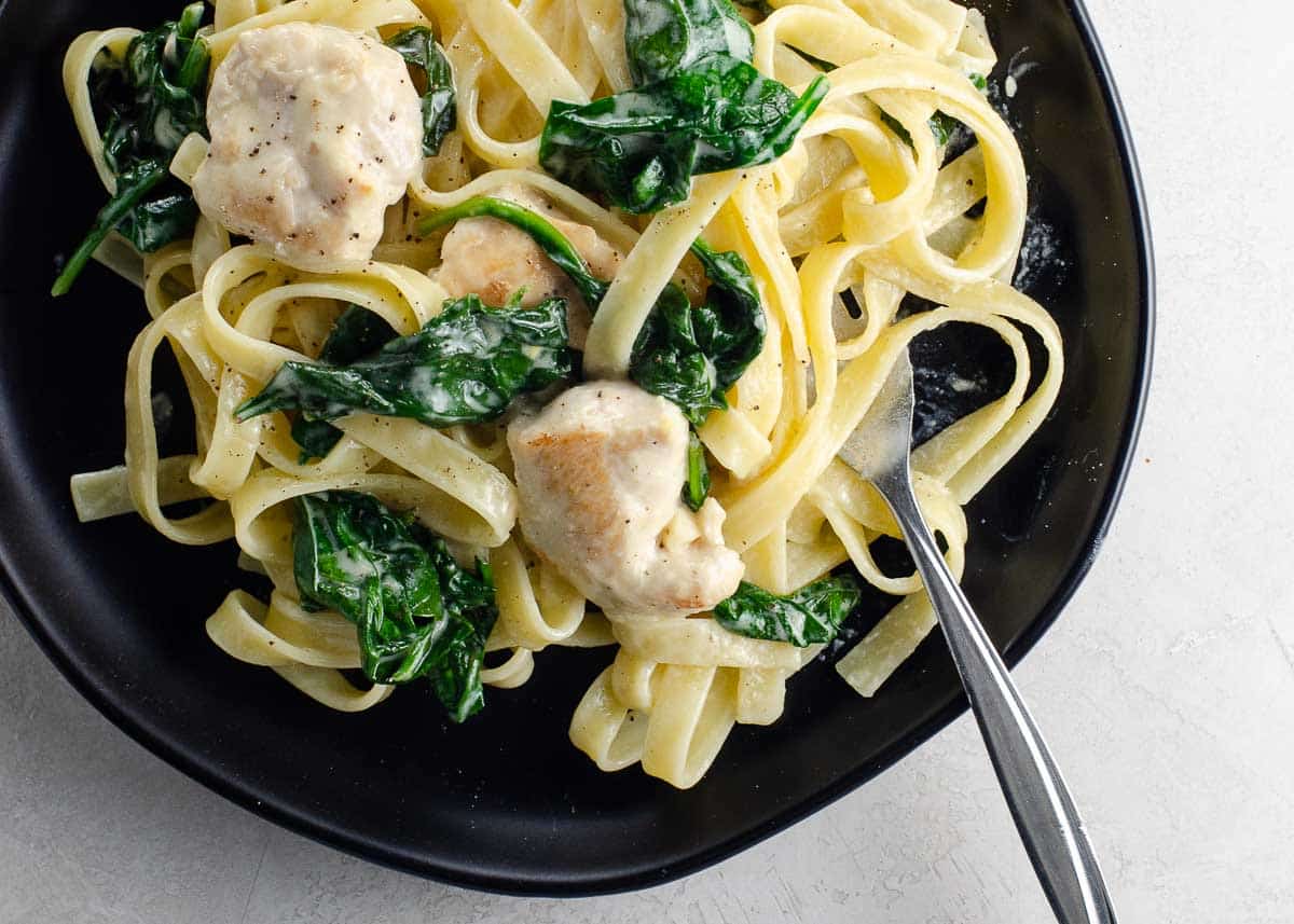 Chicken Alfredo with Spinach Umami Girl