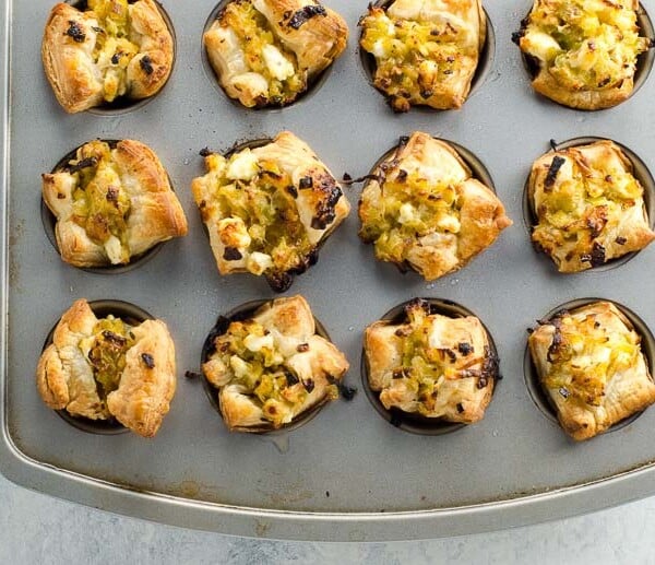 Creamy Leek Puff Pastry Cups Easy Appetizer 780 | Umami Girl