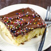 Easy Yellow Cake Recipe with Chocolate Frosting 780 | Umami Girl