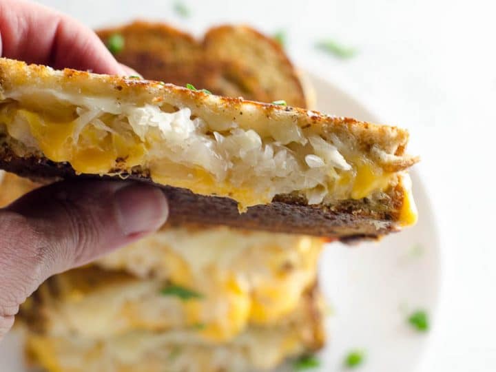 A Hot Mess Grilled Cheese with Sauerkraut and Dijon Umami Girl