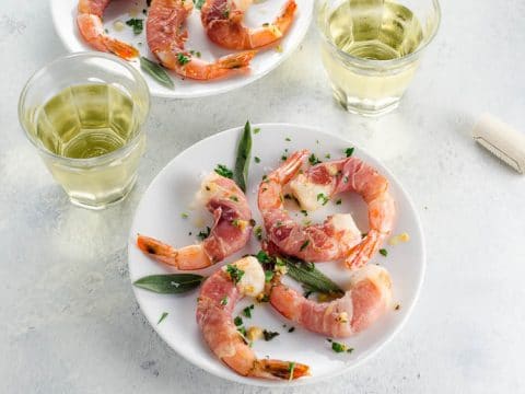 Prosciutto-Wrapped Shrimp with Sage-Garlic Butter- 780 | Umami Girl