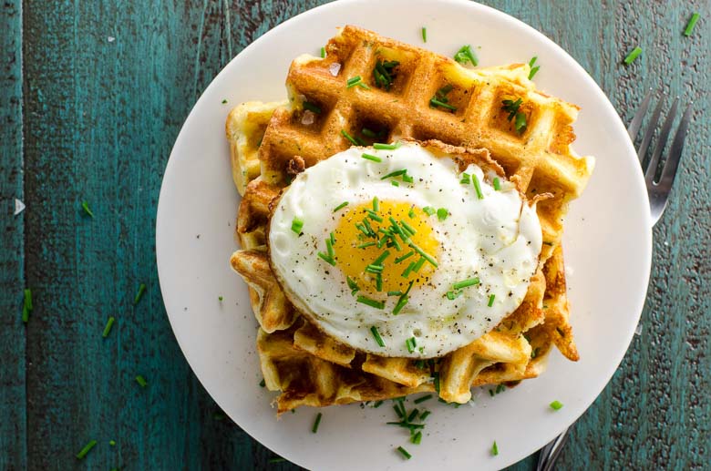 Savory Waffles with Cheddar and Chives 780 | Umami Girl-2