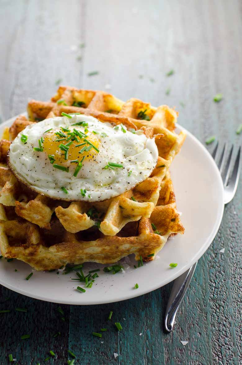 Savory Waffles with Cheddar and Chives 780 | Umami Girl-2