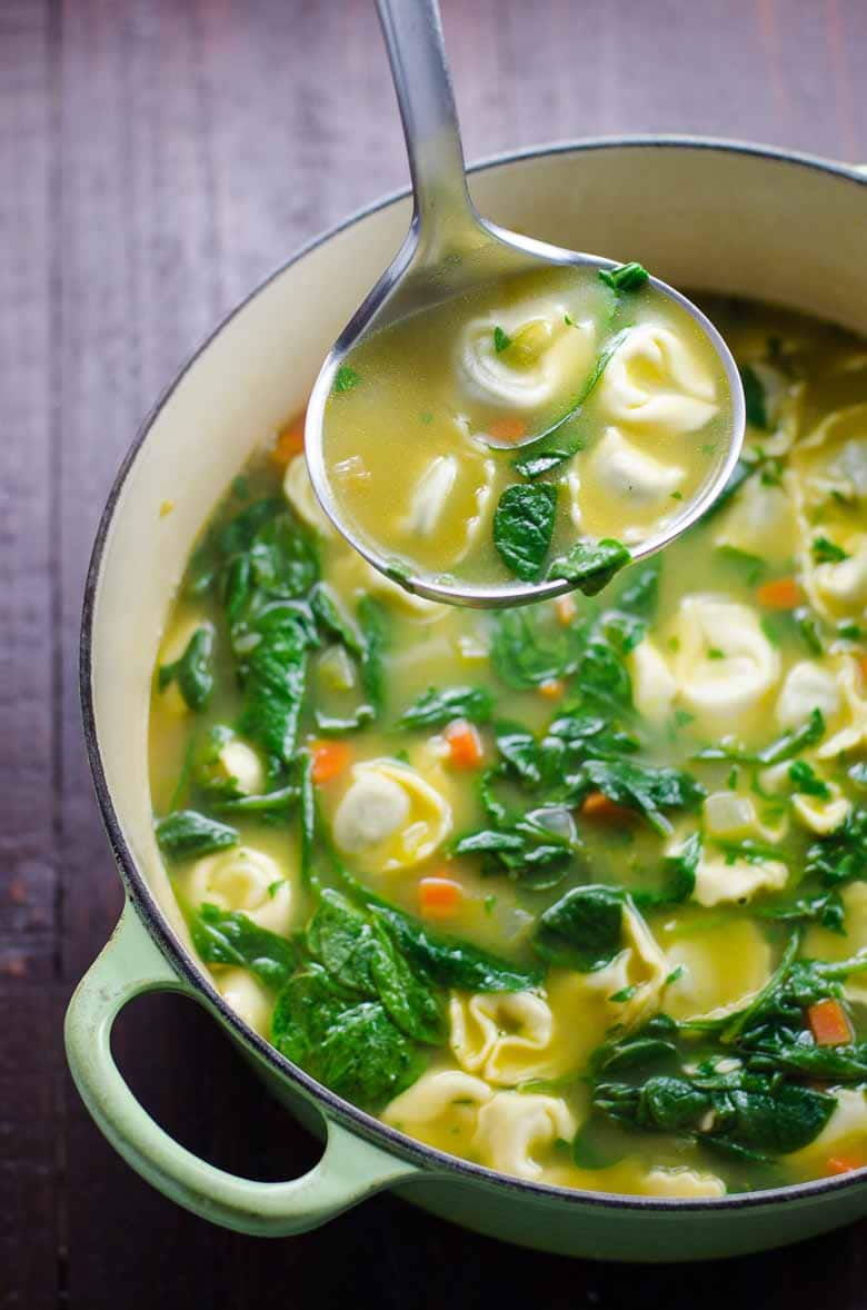 Spinach Tortellini Soup | Umami Girl