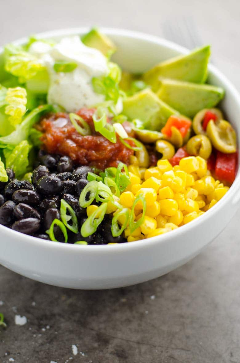 5 Minute Black Bean Taco Bowls From The Pantry Freezer Umami Girl