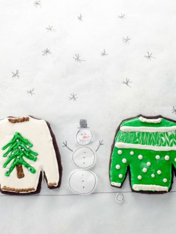 Ugly Sweater Cookies Chocolate Sugar Cookies and Cookie Icing Tips 780 | Umami Girl-2