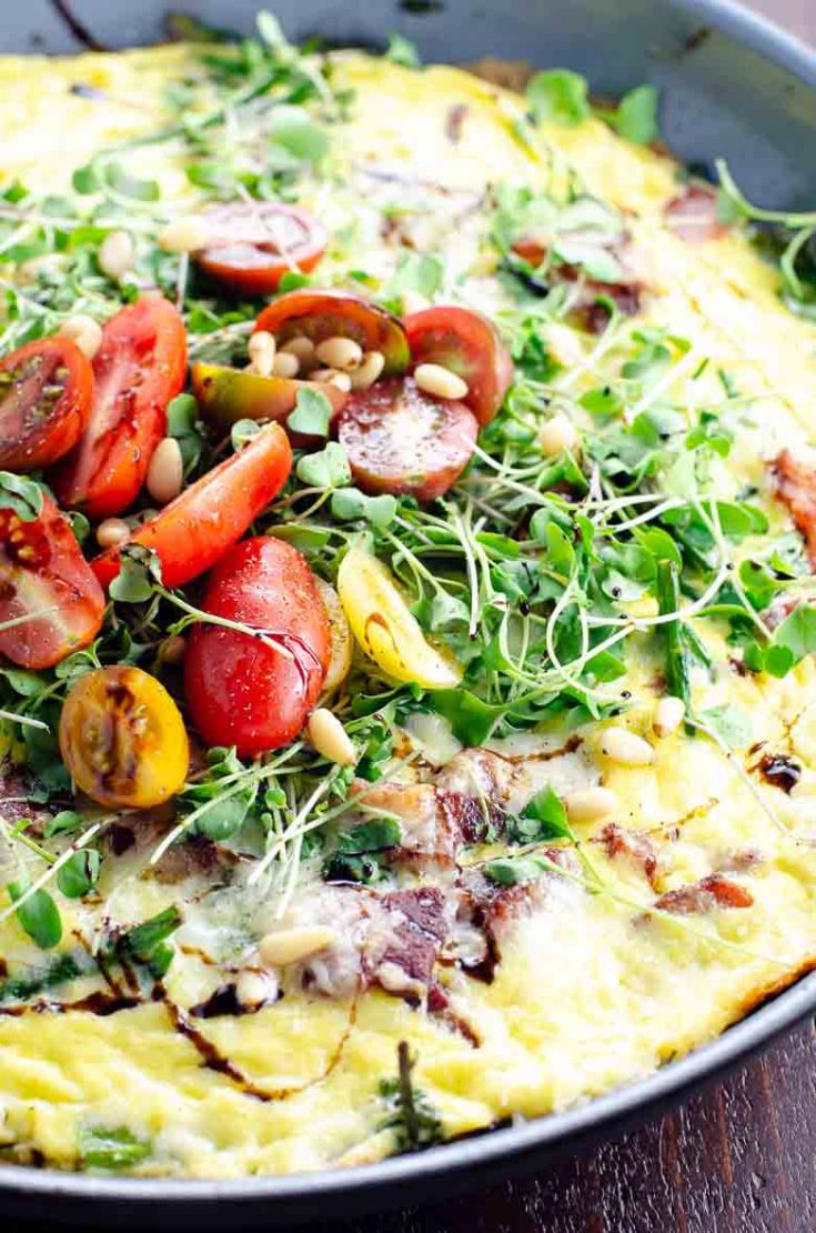 Broccolini, Cheddar, and Bacon Frittata Umami Girl