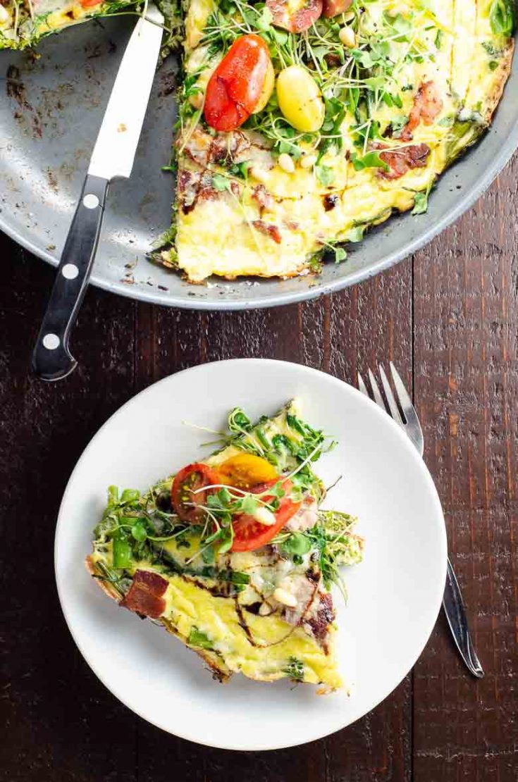 Broccolini, Cheddar, and Bacon Frittata Umami Girl