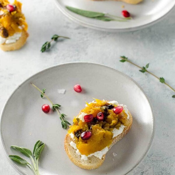 Butternut Squash Bruschetta with Sage and Pomegranate 780 | Umami Girl-2