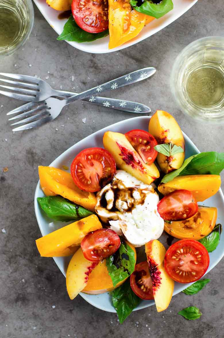 Tomato Nectarine Burrata Salad Umami Girl