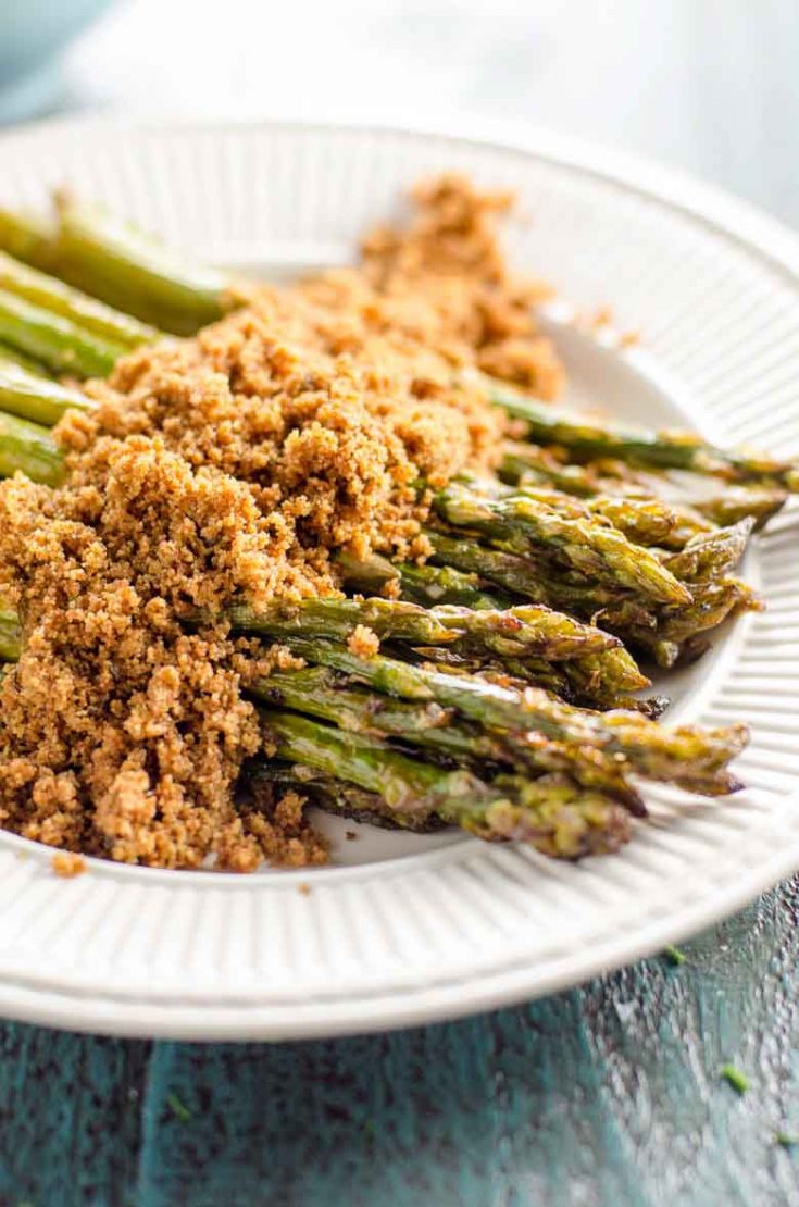 Roasted Asparagus (or Grill It!) with Buttery Breadcrumbs Umami Girl