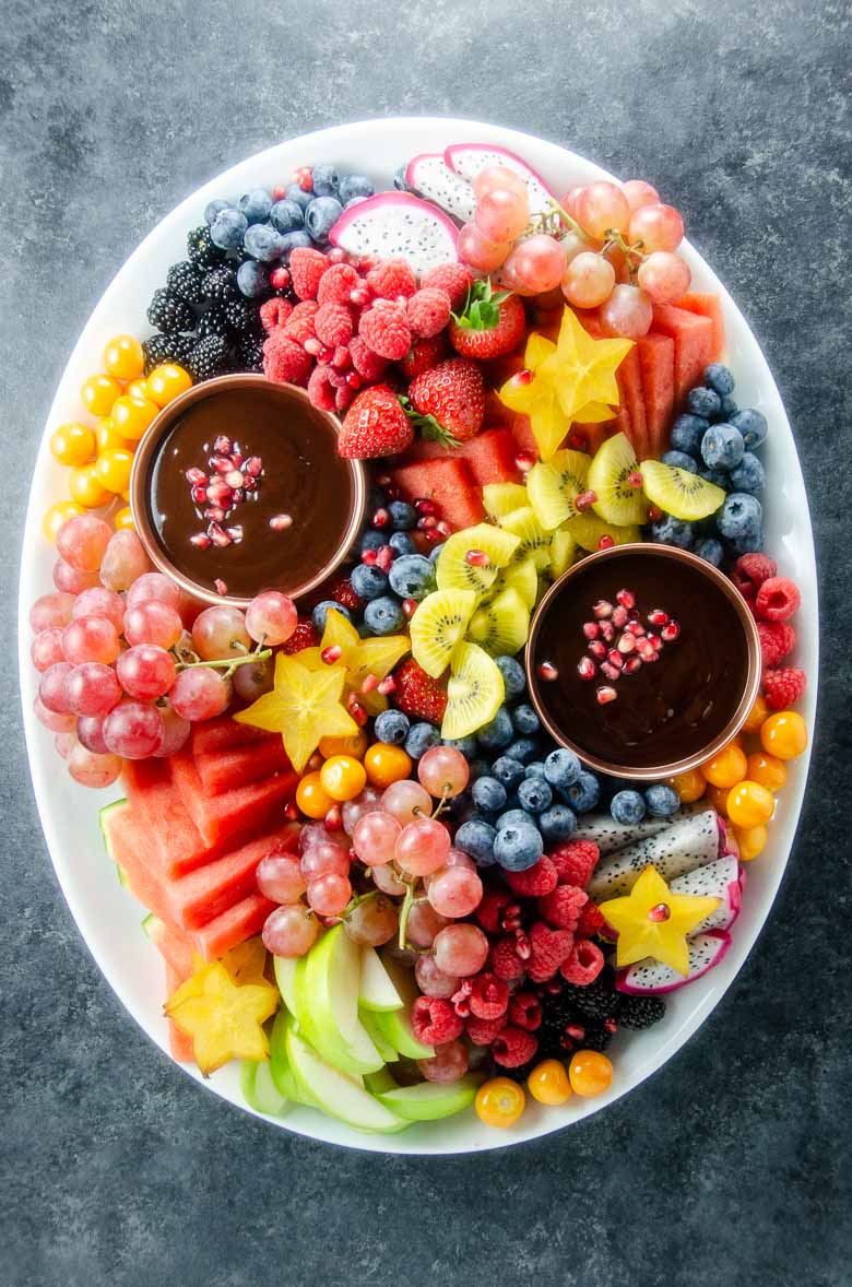 Fruit and Dark Chocolate Platter