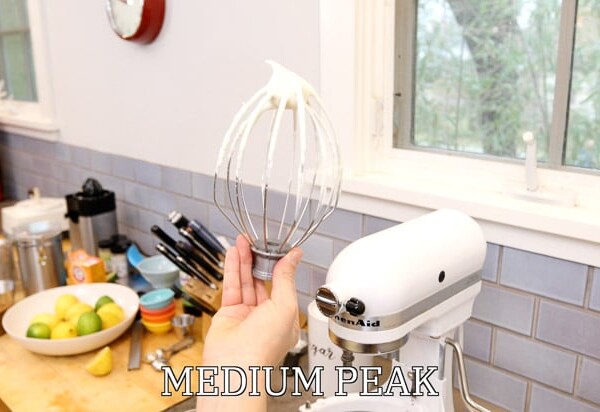 Whipped cream medium peak
