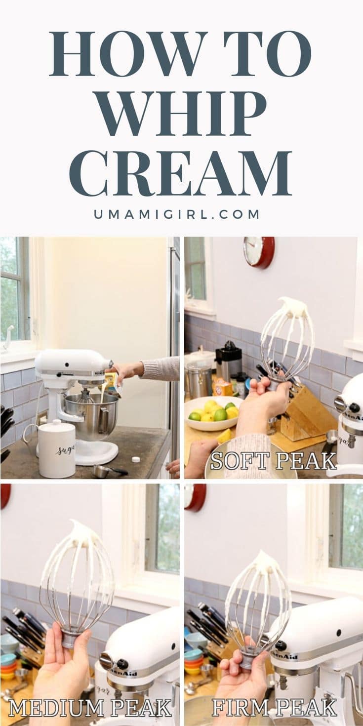 How to Whip Cream From Soft Peaks to Firm Peaks Umami Girl