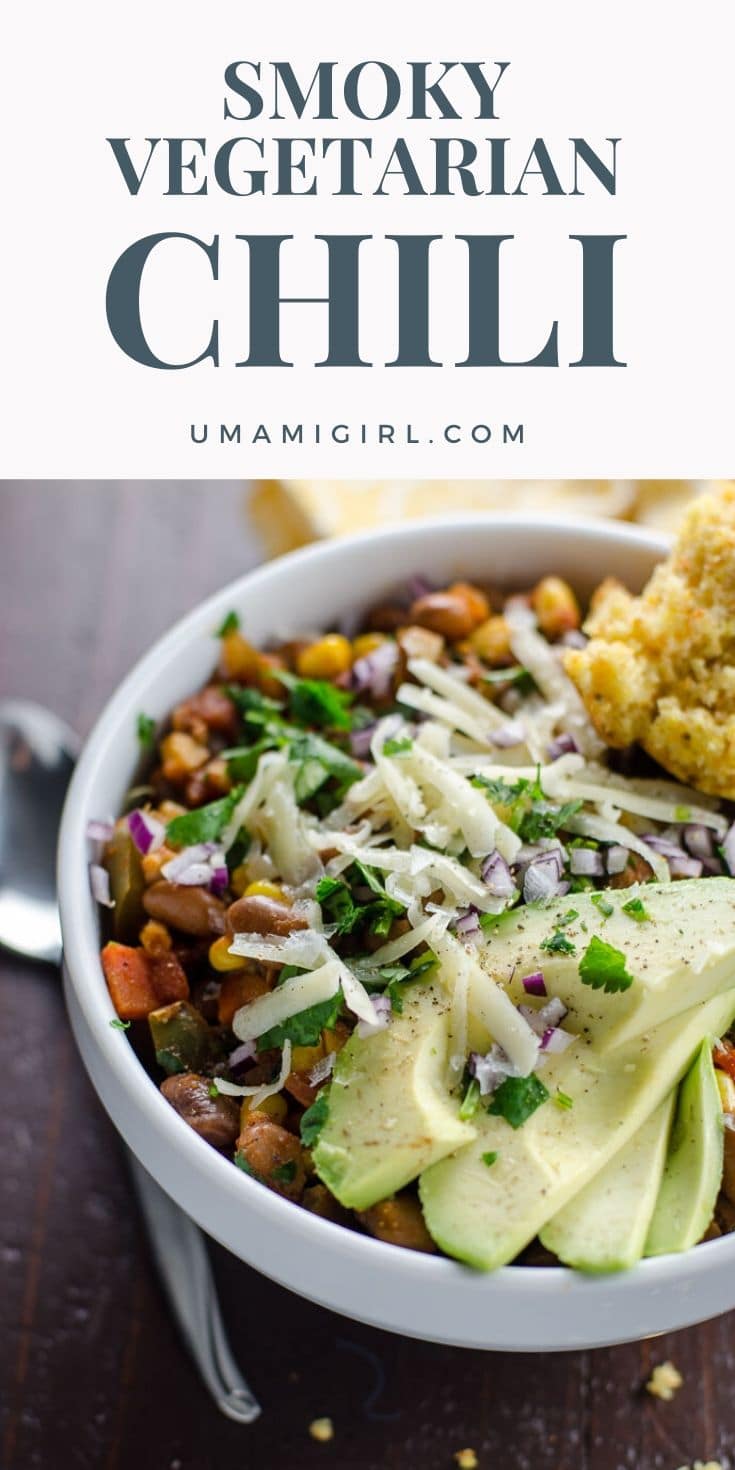 Vegan Chili with Pinto Beans and Corn Umami Girl