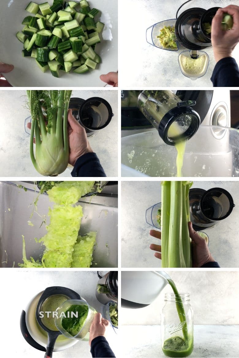 Basic Green Juice Recipe Process