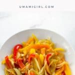 pinterest pin for peppers and onions recipe