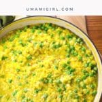 Saffron Risotto with Pease and Goat Cheese _ Umami Girl