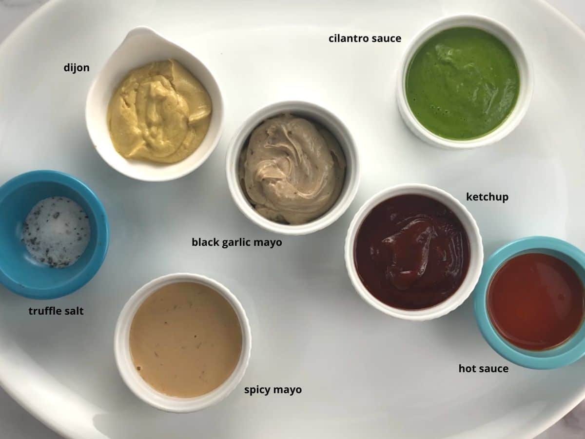 sauces in bowls