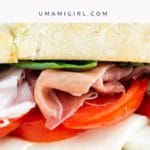 Chicken Caprese Sandwich Pin 1 | Umami Girl