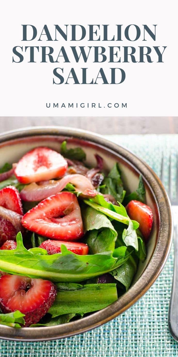 Balsamic Dandelion Greens Salad Umami Girl