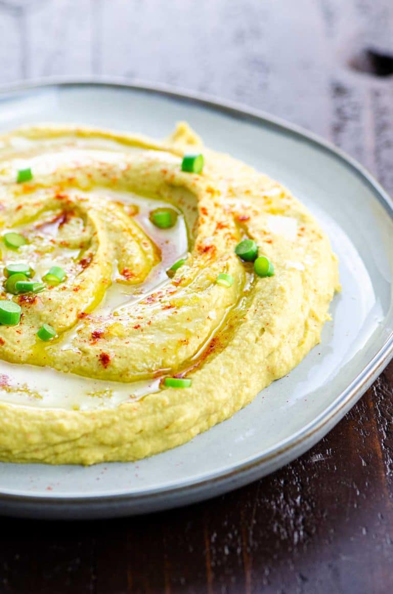 Garlic Scape Hummus (No Tahini) A Quick & Easy Party Trick Umami Girl