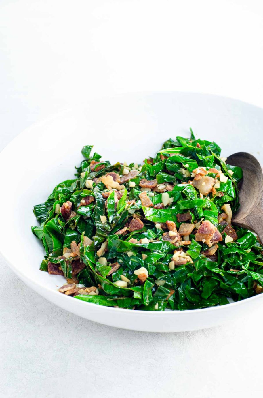 collard greens couve a mineira in a bowl