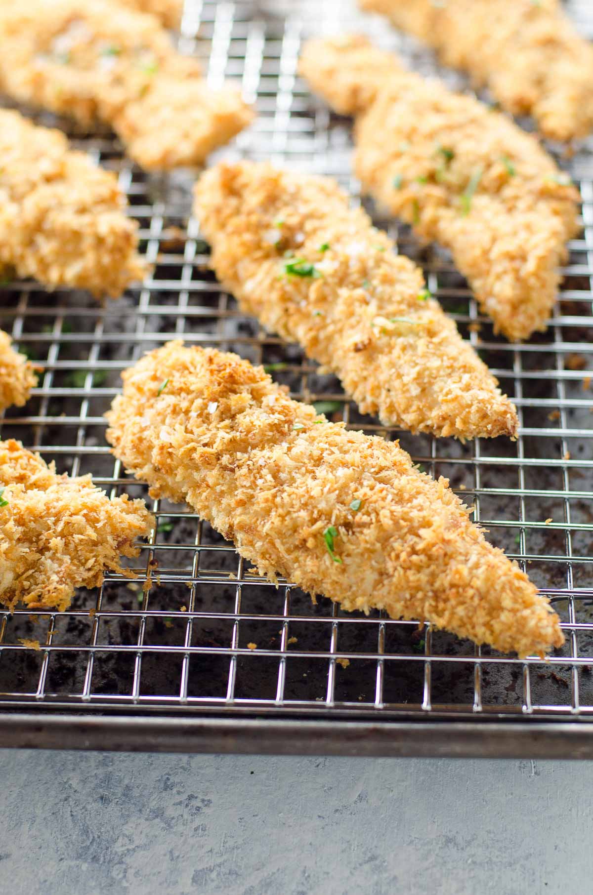 Crispy Baked Chicken Tenders with Parmesan and Garlic Umami Girl