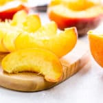 peach halves and slices