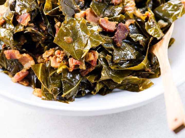 southern style collard greens in a bowl